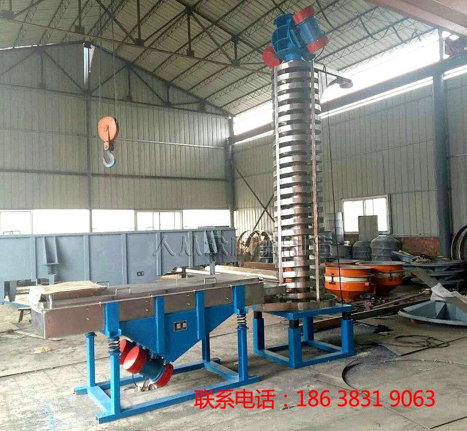 螺旋提升機(jī)+直線篩1